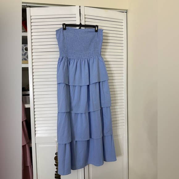 Blue Ruffle Dress - Picture 2 of 4